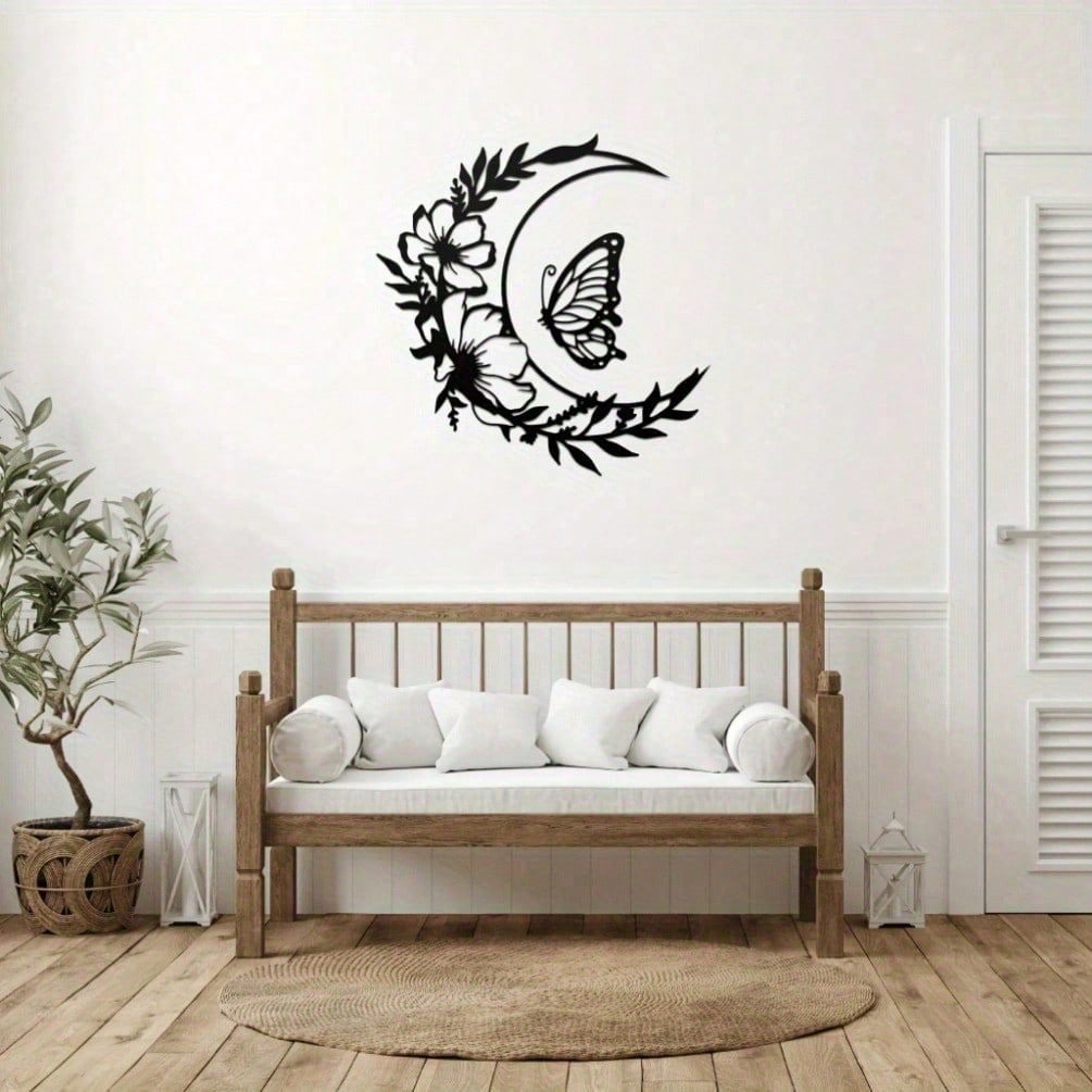 1 piece of moonlight flower metal wall decoration - elegant steel decoration, suitable for living room/bedroom | premium home gifts, suitable for modern home decoration, home decoration
