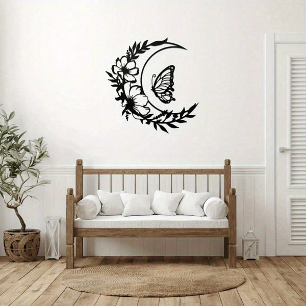 1 piece of moonlight flower metal wall decoration - elegant steel decoration, suitable for living room/bedroom | premium home gifts, suitable for modern home decoration, home decoration