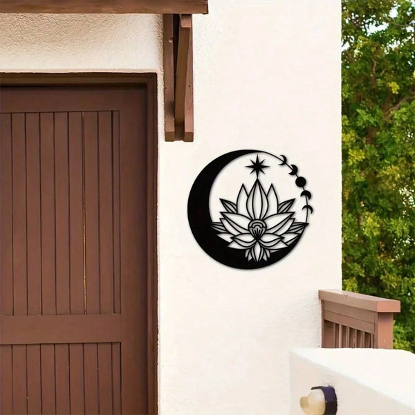 1 Piece Exquisite And Gorgeous, Full Of Festive Atmosphere Metal Metal Lotus Art Wall Decor, Stylish And Modern Lotus Gold Round Petals Delicate, Fine Texture Decorate The Living Room Wall, Add Festive Atmosphere Metal Lotus Art Wall Decor Ramadan Festiva