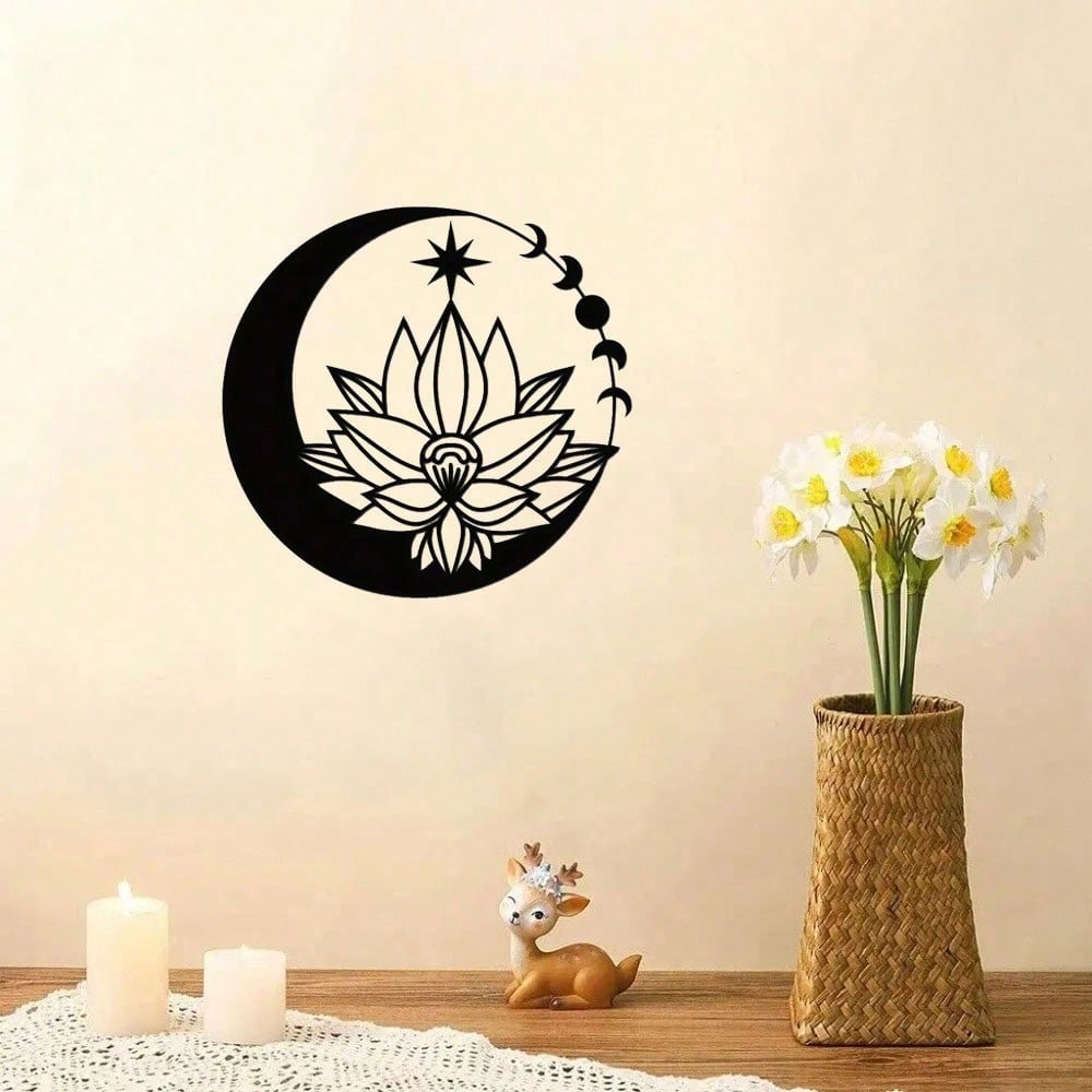 1 Piece Exquisite And Gorgeous, Full Of Festive Atmosphere Metal Metal Lotus Art Wall Decor, Stylish And Modern Lotus Gold Round Petals Delicate, Fine Texture Decorate The Living Room Wall, Add Festive Atmosphere Metal Lotus Art Wall Decor Ramadan Festiva
