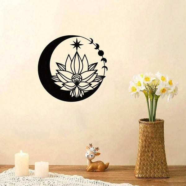 1 Piece Exquisite And Gorgeous, Full Of Festive Atmosphere Metal Metal Lotus Art Wall Decor, Stylish And Modern Lotus Gold Round Petals Delicate, Fine Texture Decorate The Living Room Wall, Add Festive Atmosphere Metal Lotus Art Wall Decor Ramadan Festiva