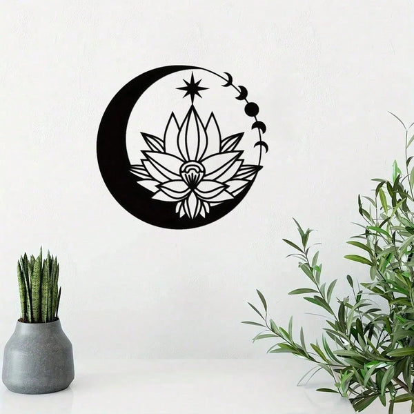 1 Piece Exquisite And Gorgeous, Full Of Festive Atmosphere Metal Metal Lotus Art Wall Decor, Stylish And Modern Lotus Gold Round Petals Delicate, Fine Texture Decorate The Living Room Wall, Add Festive Atmosphere Metal Lotus Art Wall Decor Ramadan Festiva