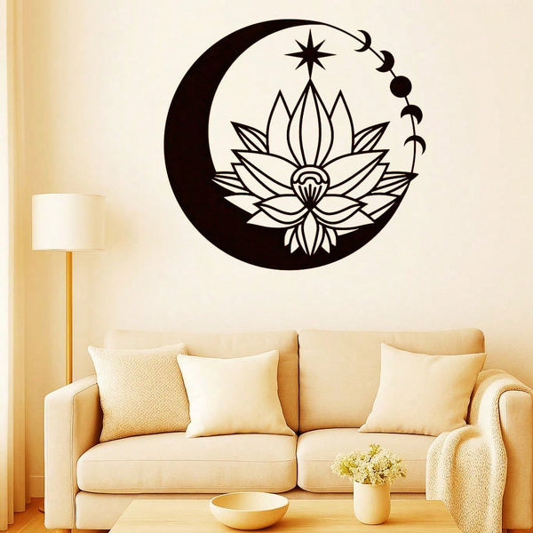 1 Piece Exquisite And Gorgeous, Full Of Festive Atmosphere Metal Metal Lotus Art Wall Decor, Stylish And Modern Lotus Gold Round Petals Delicate, Fine Texture Decorate The Living Room Wall, Add Festive Atmosphere Metal Lotus Art Wall Decor Ramadan Festiva