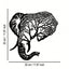 Abstract elephant metal wall art featuring exquisite hollow-cut craftsmanship for a modern aesthetic. Perfect as a farmhouse renovation gift, housewarming present, or holiday collectible. Lightweight, removable & reusable—ideal as abstract decor, metal pa