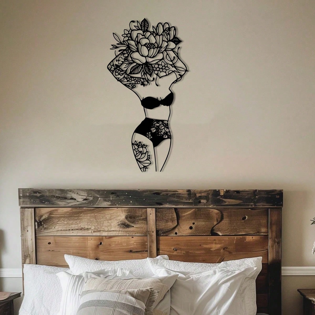 Floral Female Metal Wall Art, Female Body Metal Art, Abstract Floral Female Metal Art, Bedroom Linear Metal Art Set, Bathroom Wall Decor, Minimalist Linear Art, Female Figure Art, Bathroom Wall Art, Home Gift