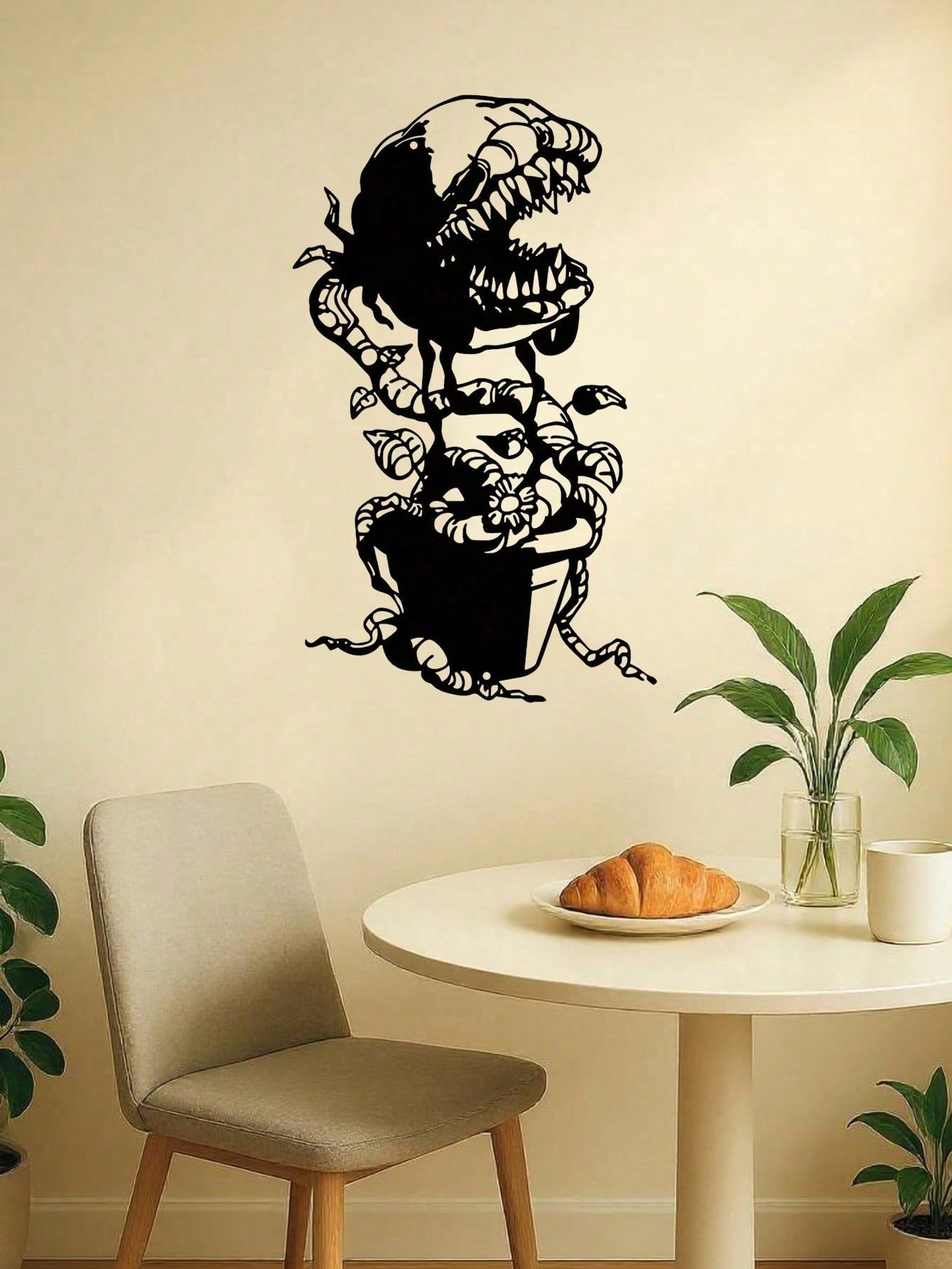 Exquisite Carnivorous Flower Iron Art, Perfect For Adding A Unique Touch To Living Rooms, Bedrooms, Or Garden Walls. Ideal For Both Indoor And Outdoor Decor,Suitable For Room Decor,Wall Decor,Home Decor Main image