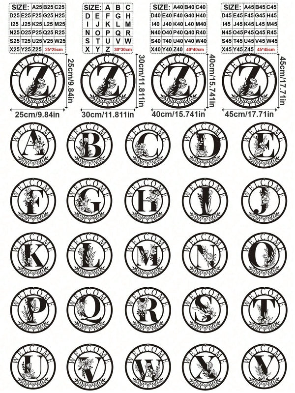 1 piece of metal sign decoration, classic letter design metal wall hanging artwork, wall hanging decoration, creative hollow silhouette art, interior home decoration, garden wall art, metal crafts, holiday gifts, home decoration
