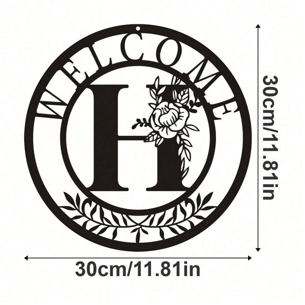 1 piece of metal sign decoration, classic letter design metal wall hanging artwork, wall hanging decoration, creative hollow silhouette art, interior home decoration, garden wall art, metal crafts, holiday gifts, home decoration