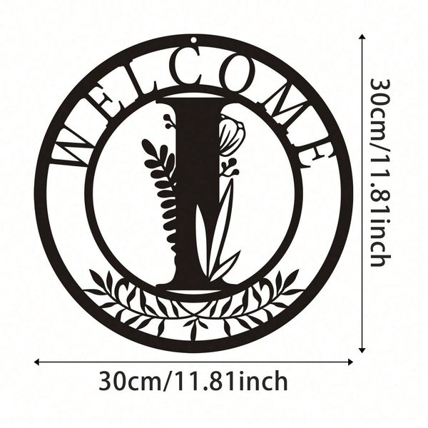 1 piece of metal sign decoration, classic letter design metal wall hanging artwork, wall hanging decoration, creative hollow silhouette art, interior home decoration, garden wall art, metal crafts, holiday gifts, home decoration