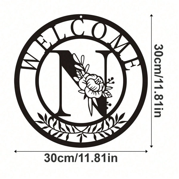 1 piece of metal sign decoration, classic letter design metal wall hanging artwork, wall hanging decoration, creative hollow silhouette art, interior home decoration, garden wall art, metal crafts, holiday gifts, home decoration