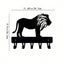 1pc High-Quality Black Metal Lion Shaped Mug Hook, Home Decor, Personalized Gift For Lion Lovers
