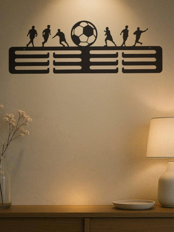 Gothic black metal ledges | Sports-themed bedroom and living room decor | Display and organize collections, toys, and more | Durable storage solutions.