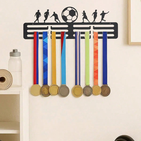 Gothic black metal ledges | Sports-themed bedroom and living room decor | Display and organize collections, toys, and more | Durable storage solutions.