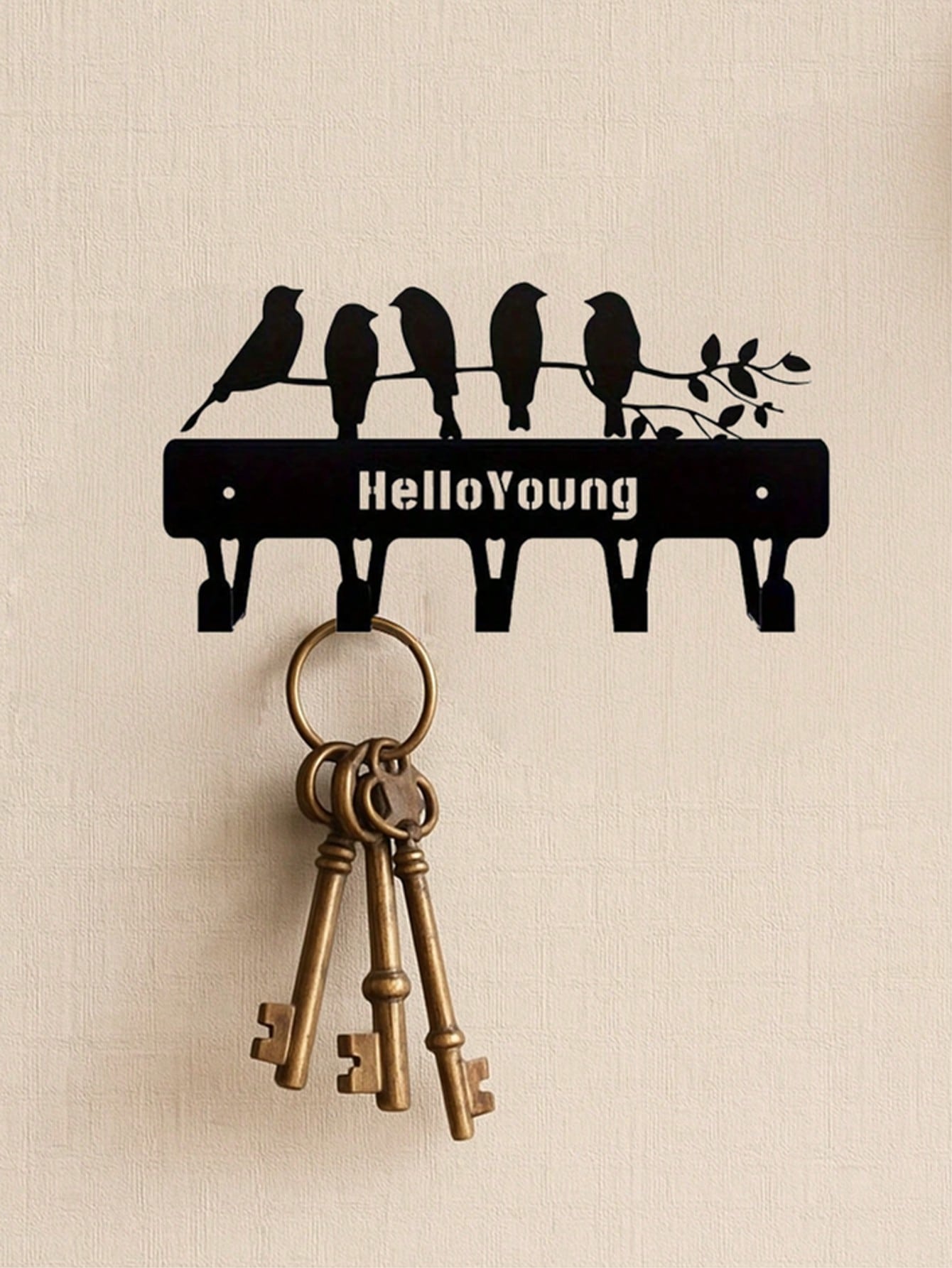 1pc Adorable Animal-Shaped Key Holder - Decorative Wall Hook For Keys, Chic Home Accessory With Wall Mount, Cute & Functional. Suitable For Home Keys, Small Accessories, Wall Mounted Storage Rack, Wall Decoration, Suitable For Home And Holiday Decoration, Secondary image