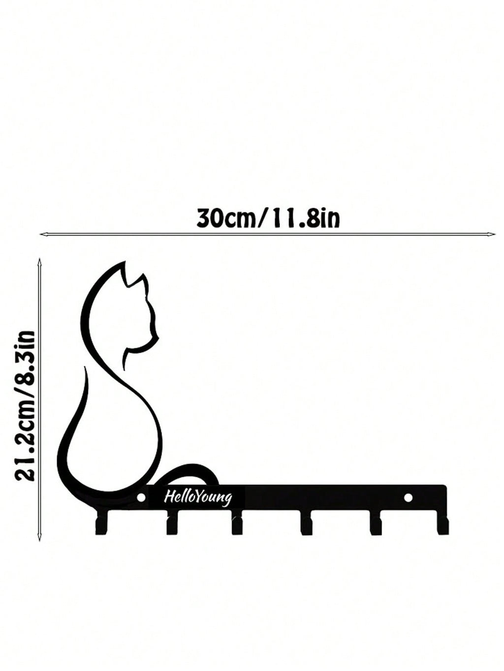 1pc Metal Art Cat/Metal Paw Pet Cat Dog Clothes Hanger, Key Belt Wall Mount Storage Rack Towel Rack, Suitable For Living Room Bedroom Wall Hooks