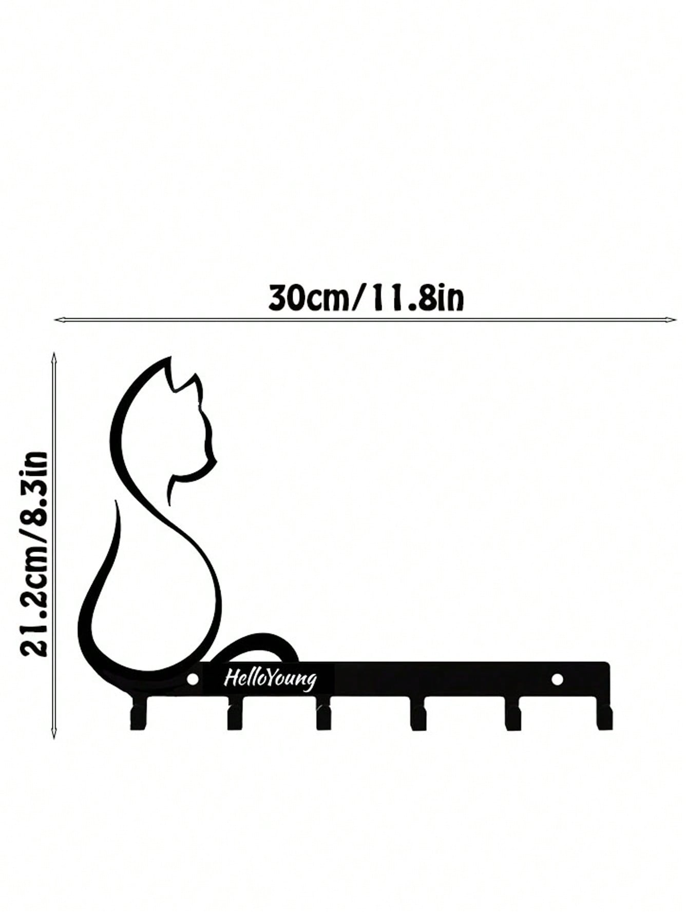 1pc Metal Art Cat/Metal Paw Pet Cat Dog Clothes Hanger, Key Belt Wall Mount Storage Rack Towel Rack, Suitable For Living Room Bedroom Wall Hooks