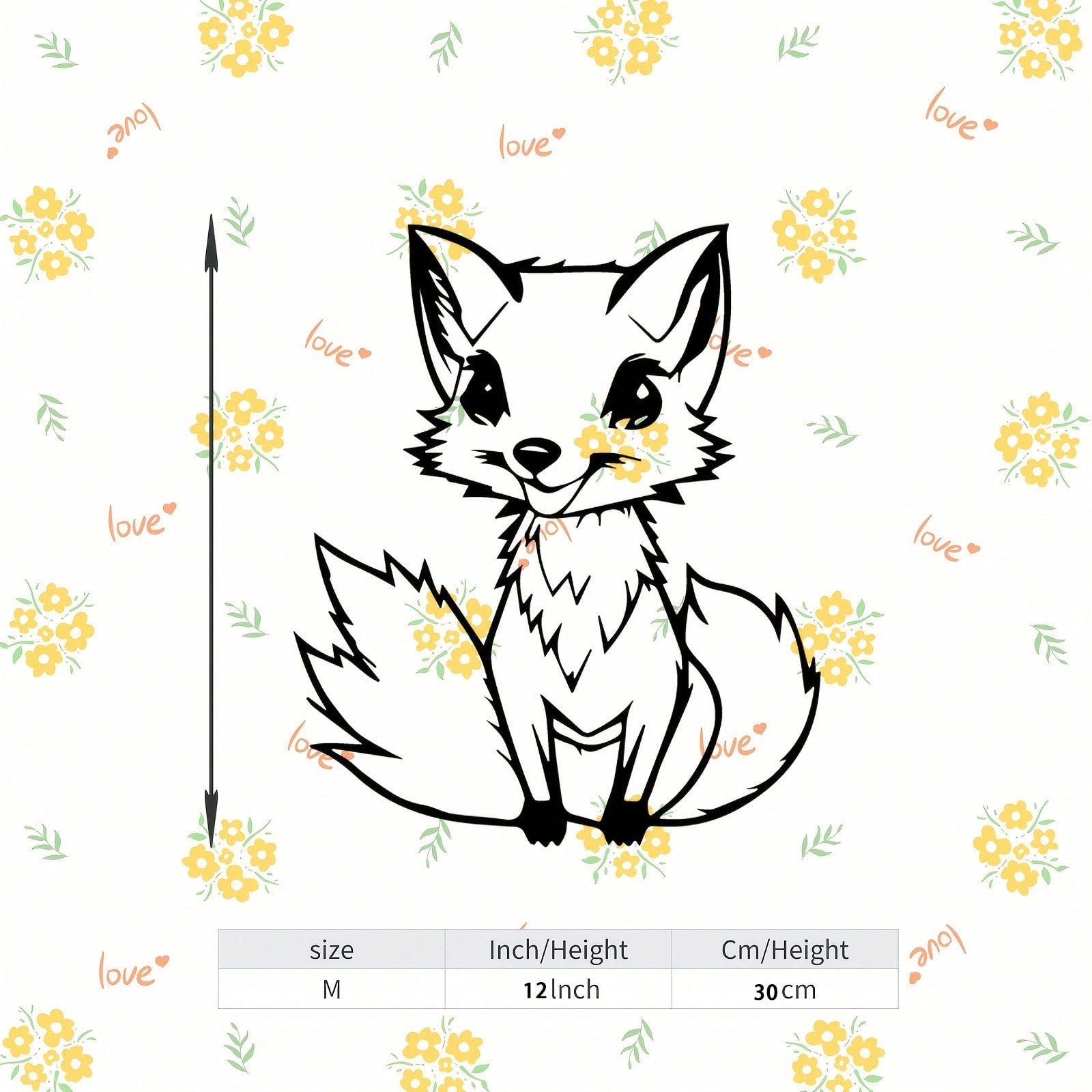 1pc Fox Metal Wall Hanging Art Piece - Adorable Fox Design, Weather-Resistant Iron Sculpture Suitable For Bedroom And Garden Fence, Ideal Gift. Applicable For Indoor Decor, Wall Decor, Home Decor, Bathroom Decor, Coffee Bar Essential, Wall Art, Wedding Secondary image