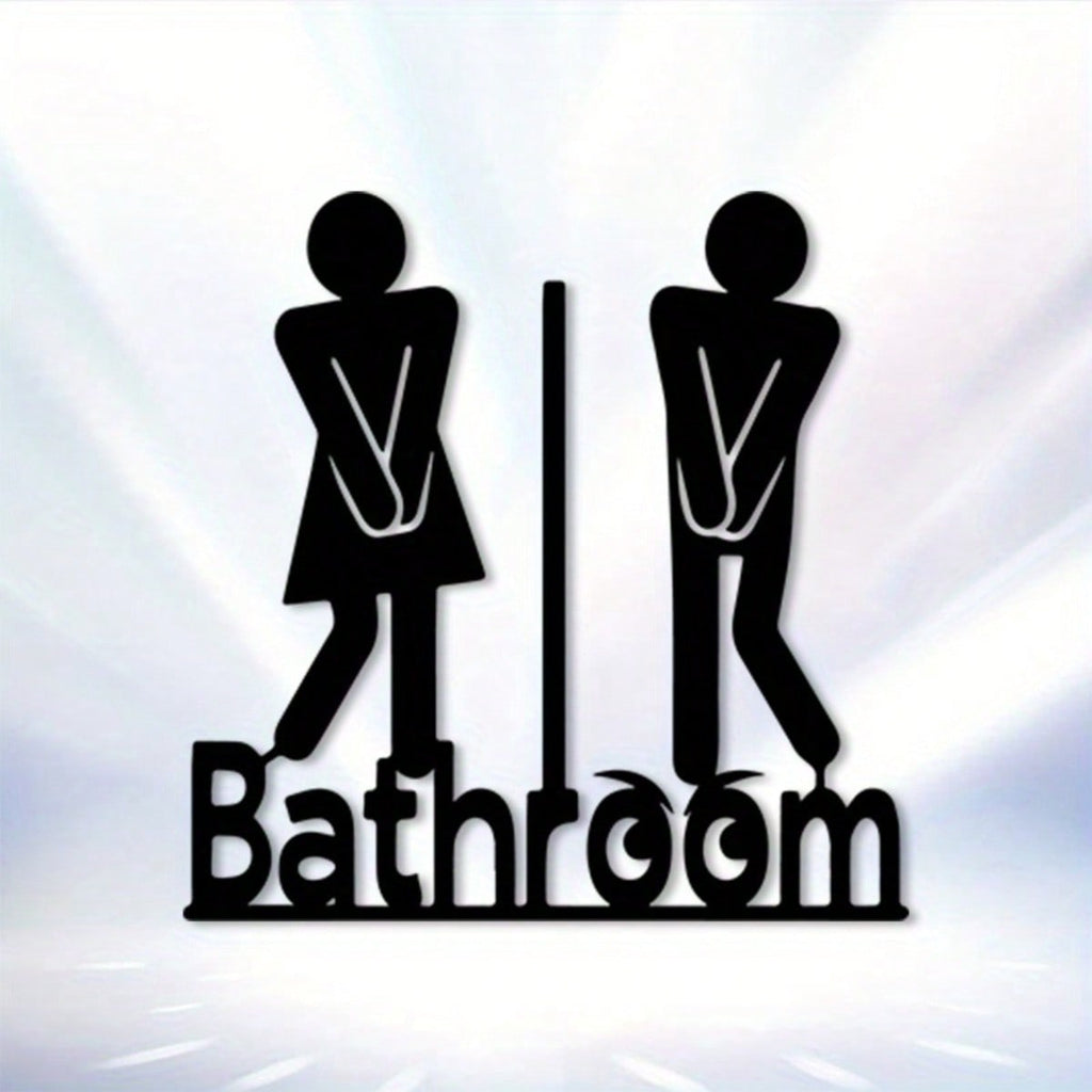 Vintage metal bathroom signage – rust-resistant iron men's and women's icons, modern minimalist design suitable for offices, public spaces, outdoor and Christmas decorations. High-quality handmade, unique decorative plaques suitable for office managers