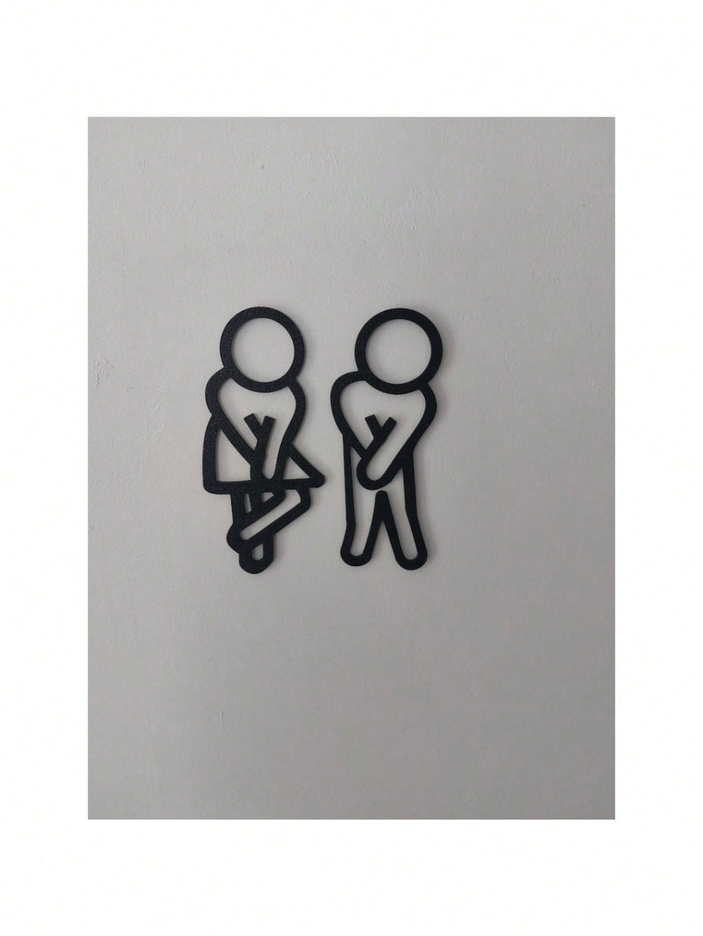 Bathroom door wall decorative metal wall hanging sculpture - the perfect housewarming gift, high-quality art logo, art decoration design, essential for home finishing, interior decoration. Suitable for room decoration, wall decoration, home decoration