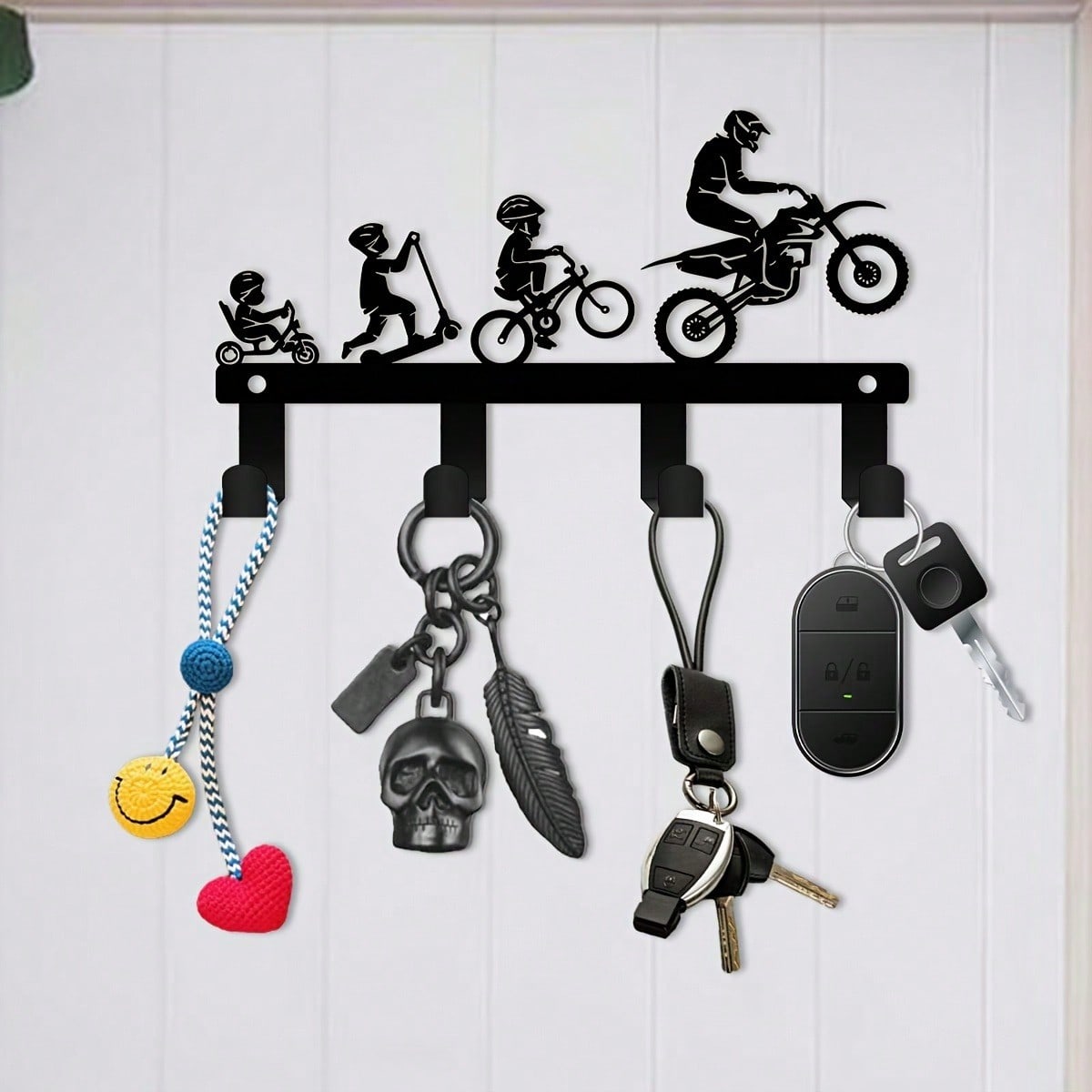 1Pc Modern Heavy-Duty Key Holder, Sleek Wall-Mounted Hook For Office, Kitchen & Bathroom. 5.90" Metal Art Piece, A Minimalist & Functional Decor.Suitable For Room Decor,Wall Decor,Home Decor Secondary image