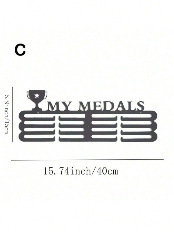 1 medal hanger for displaying sports medals and ribbons - the perfect home wall decoration for hockey, handball, high jump sports. Comes with multiple hooks.