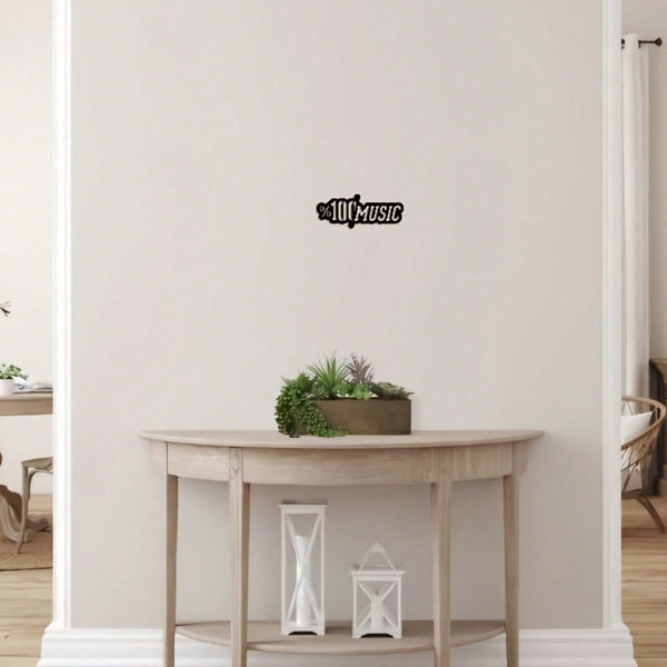 A carefully crafted "music" sculpture metal wall ornament, elegantly designed with decorative logos, perfect as a gift for music lovers. Suitable for interior decoration and wall decoration