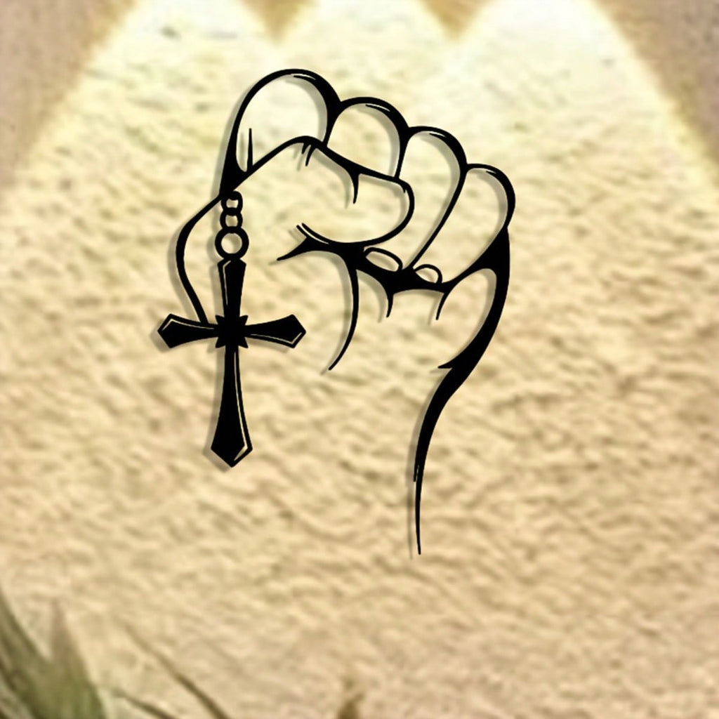 1 piece of carefully crafted "prayer" metal wall decoration, elegantly designed art pendant, a gift of inspiration and thought. Suitable for room decoration, wall decoration, home decoration