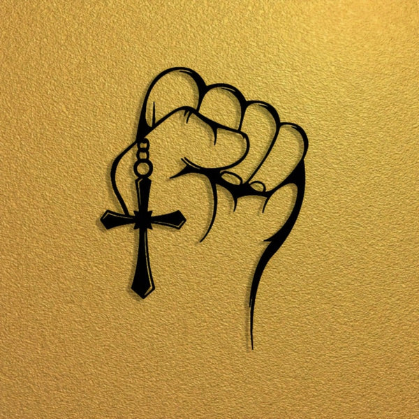 1 piece of carefully crafted "prayer" metal wall decoration, elegantly designed art pendant, a gift of inspiration and thought. Suitable for room decoration, wall decoration, home decoration