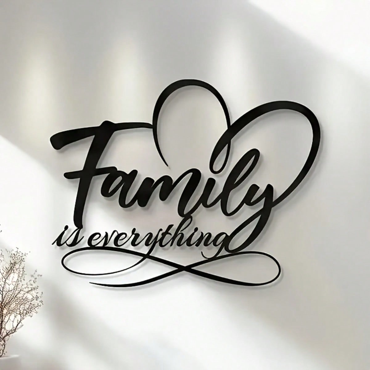 "Family is Everything" Metal Wall Decorations - Decorative metal decorations celebrate family, love and togetherness. These elegant wall decorations can be a meaningful addition to the home and are the perfect gift for housewarming