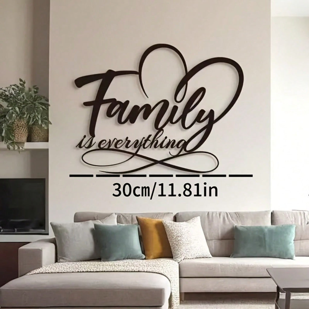 "Family is Everything" Metal Wall Decorations - Decorative metal decorations celebrate family, love and togetherness. These elegant wall decorations can be a meaningful addition to the home and are the perfect gift for housewarming