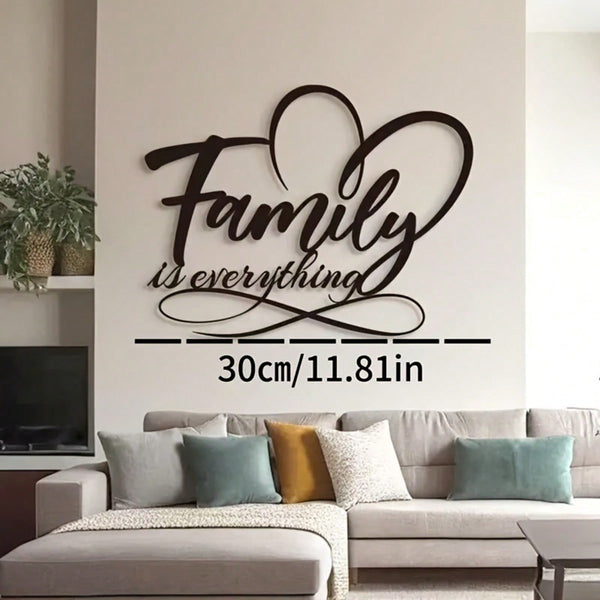 "Family is Everything" Metal Wall Decorations - Decorative metal decorations celebrate family, love and togetherness. These elegant wall decorations can be a meaningful addition to the home and are the perfect gift for housewarming