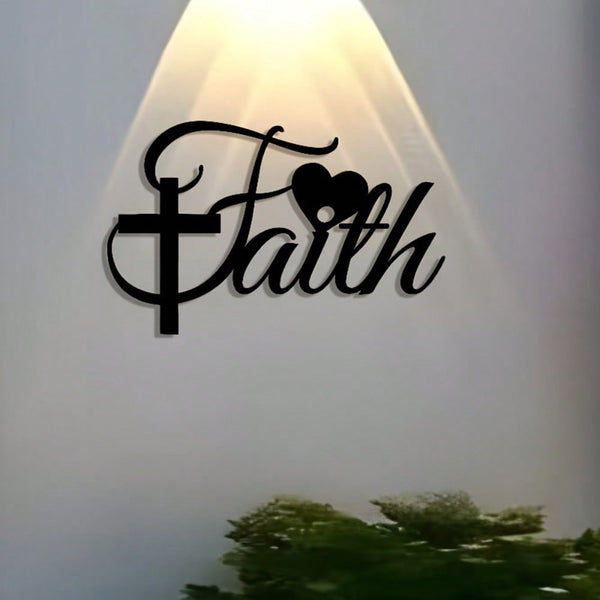 1 piece of faith inspired metal wall decoration, abstract wrought iron design inspired, multi-functional home office decoration, suitable for living room bedroom cafe, reusable housewarming gift.