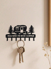 Heavy Duty Rustic Wall Hooks With Pine Tree Design - Wrought Iron Coat And Hat Rack, Key Holder Wall Organizer | Entryway, Hallway, Kitchen, Bathroom Decor | Farmhouse, Lodge, Cabin, Camping Style Wall Art For Home Decor, Housewarming Gift,Cuadros De Pare