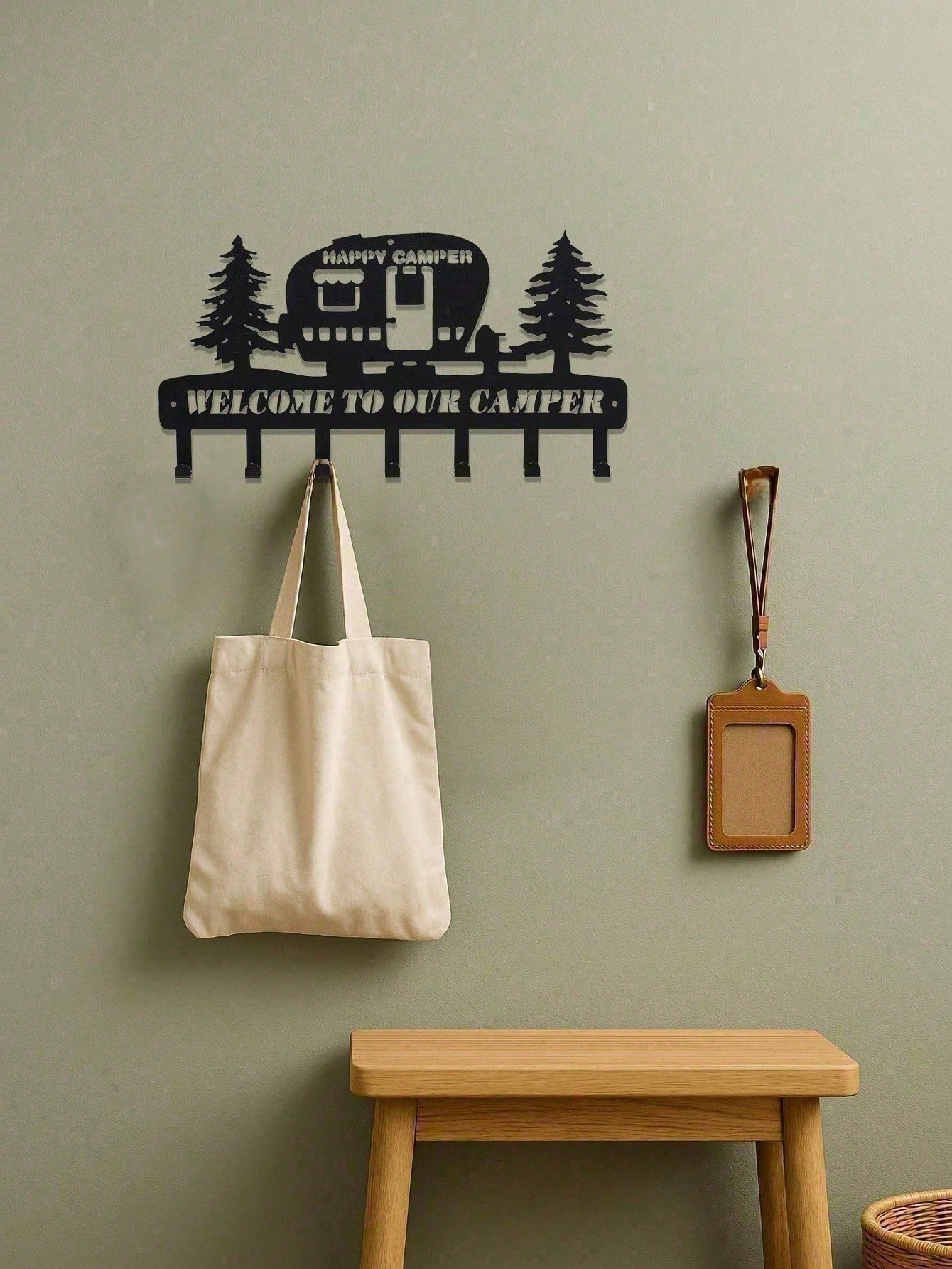 Heavy Duty Rustic Wall Hooks With Pine Tree Design - Wrought Iron Coat And Hat Rack, Key Holder Wall Organizer | Entryway, Hallway, Kitchen, Bathroom Decor | Farmhouse, Lodge, Cabin, Camping Style Wall Art For Home Decor, Housewarming Gift,Cuadros De Pare