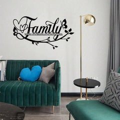 Metal Family Name Sign With Inspirational Quote - Personalized Rustic Tin Wall Art For Living Room, Bedroom, Kitchen, Home Office | Farmhouse Home Decor & Unique Housewarming Gift For Families, Couples, New Homeowners | Customized Family Quote Sign, Vinta
