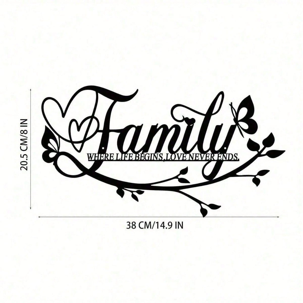 Metal Family Name Sign With Inspirational Quote - Personalized Rustic Tin Wall Art For Living Room, Bedroom, Kitchen, Home Office | Farmhouse Home Decor & Unique Housewarming Gift For Families, Couples, New Homeowners | Customized Family Quote Sign, Vinta