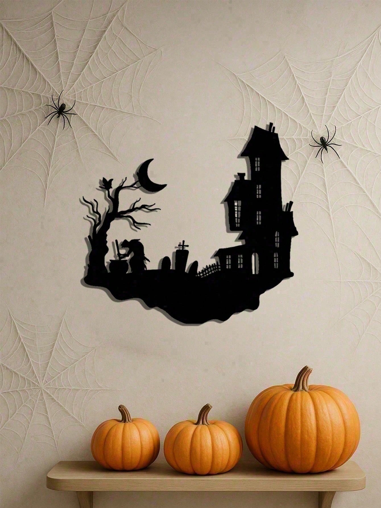 Gothic Skull Metal Wall Art - Vintage Silhouette Wall Decor For Indoor And Outdoor Halloween, Spooky Haunted House Wall Hanging, Gothic Home & Garden Decor, Halloween Party Supplies, Unique Goth Gifts For Men, Women ,Cuadros De Pared,Room Decor,Valentine' Main image