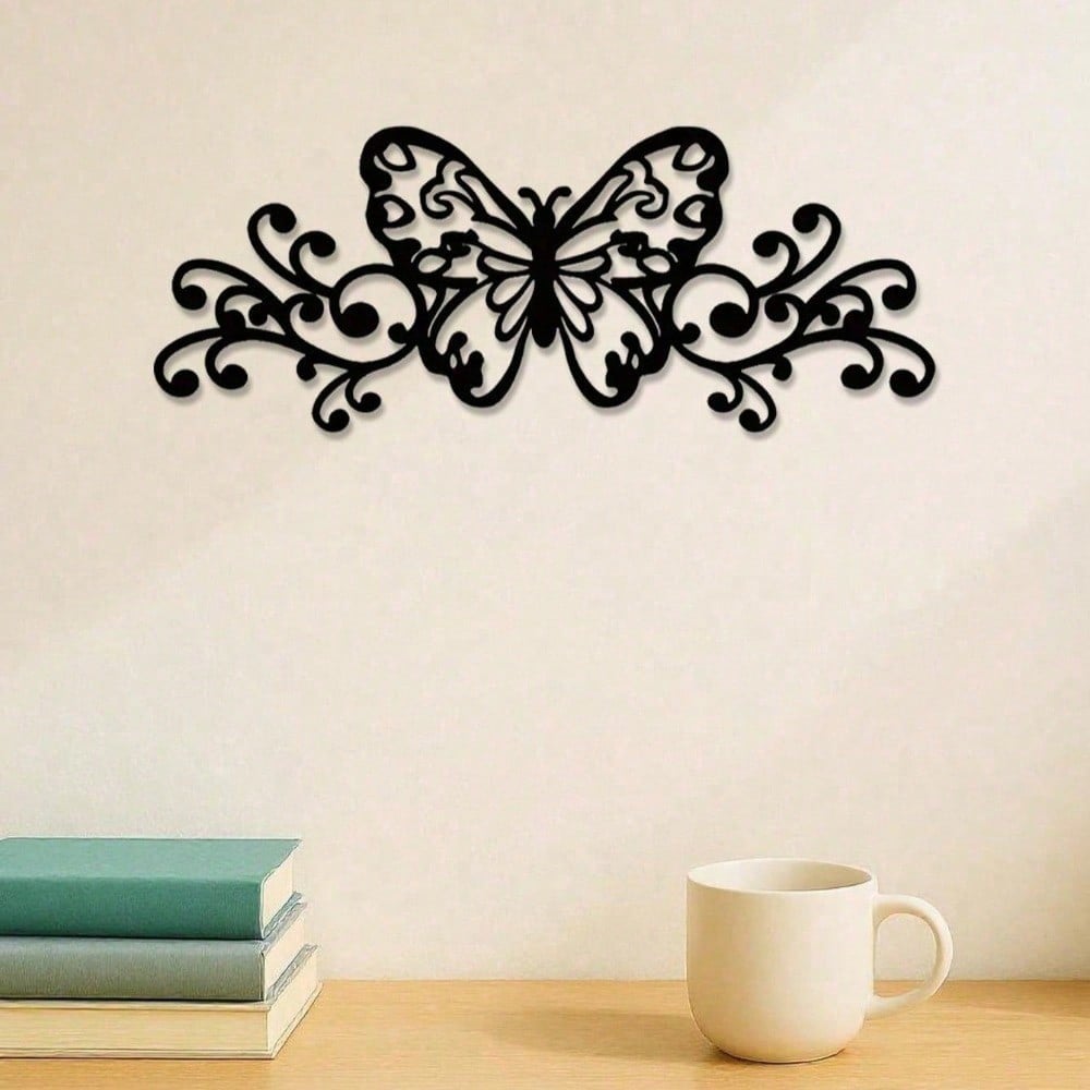 Nature-Inspired Insect & Animal Metal Wall Sculpture Set - Butterfly, Bird, Dragonfly & Deer Decor, Halloween/Christmas Gift