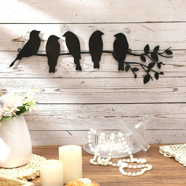 Nature-Inspired Insect & Animal Metal Wall Sculpture Set - Butterfly, Bird, Dragonfly & Deer Decor, Halloween/Christmas Gift