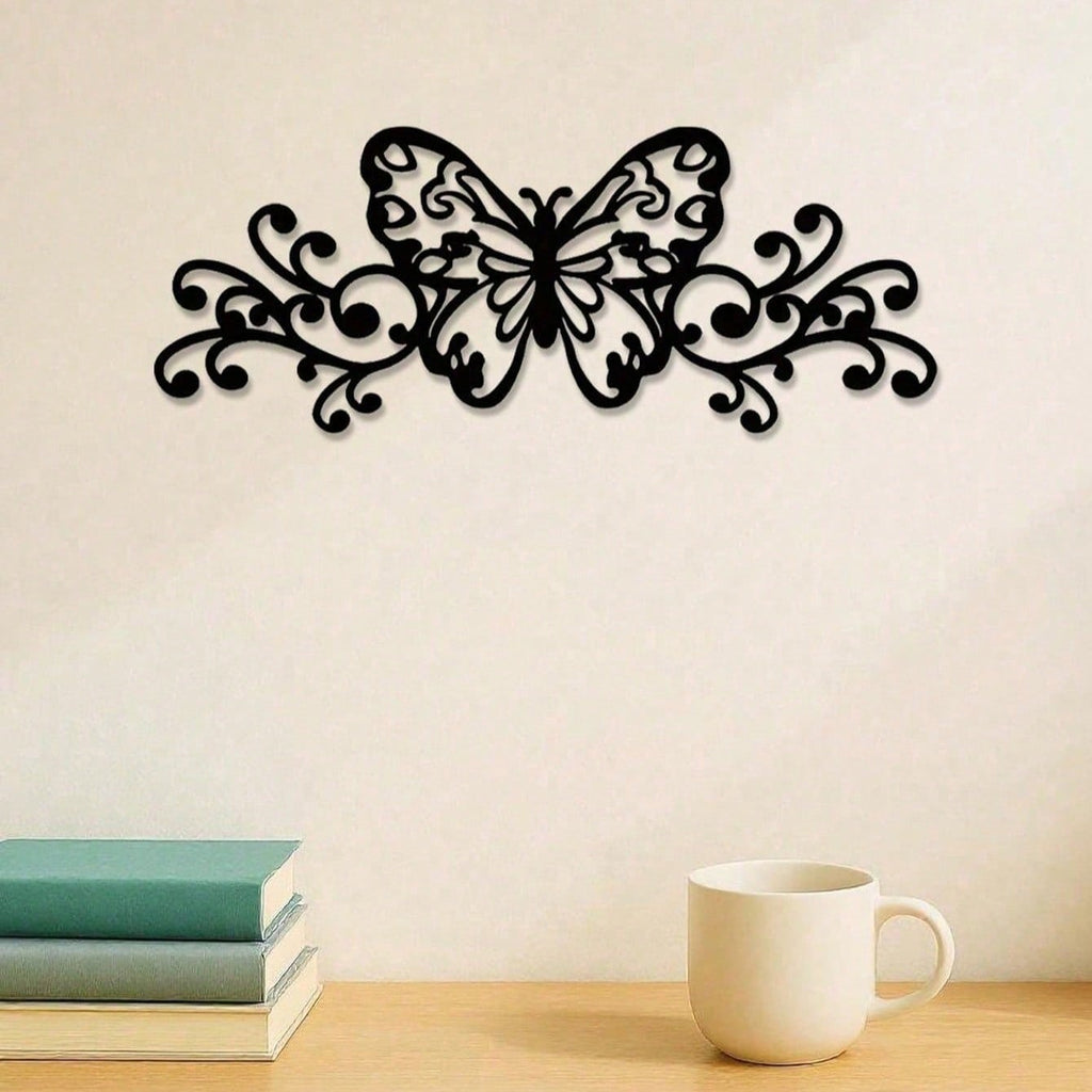 Nature-Inspired Insect & Animal Metal Wall Sculpture Set - Butterfly, Bird, Dragonfly & Deer Decor, Halloween/Christmas Gift