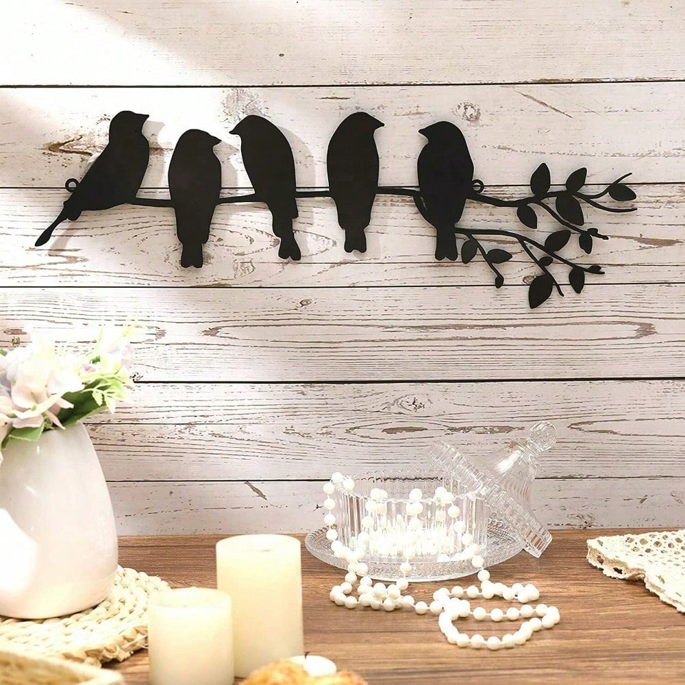 Nature-Inspired Insect & Animal Metal Wall Sculpture Set - Butterfly, Bird, Dragonfly & Deer Decor, Halloween/Christmas Gift