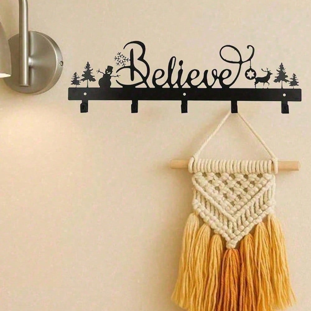 Vintage Snowman & Elk Metal Wall Decor - Rustic Farmhouse Christmas Wall Art for Living Room, Bedroom, Entryway | Cozy Winter Home Accents, Unique Christmas Gifts for Family Friends, Holiday Decorations christmas decorations for home Main image