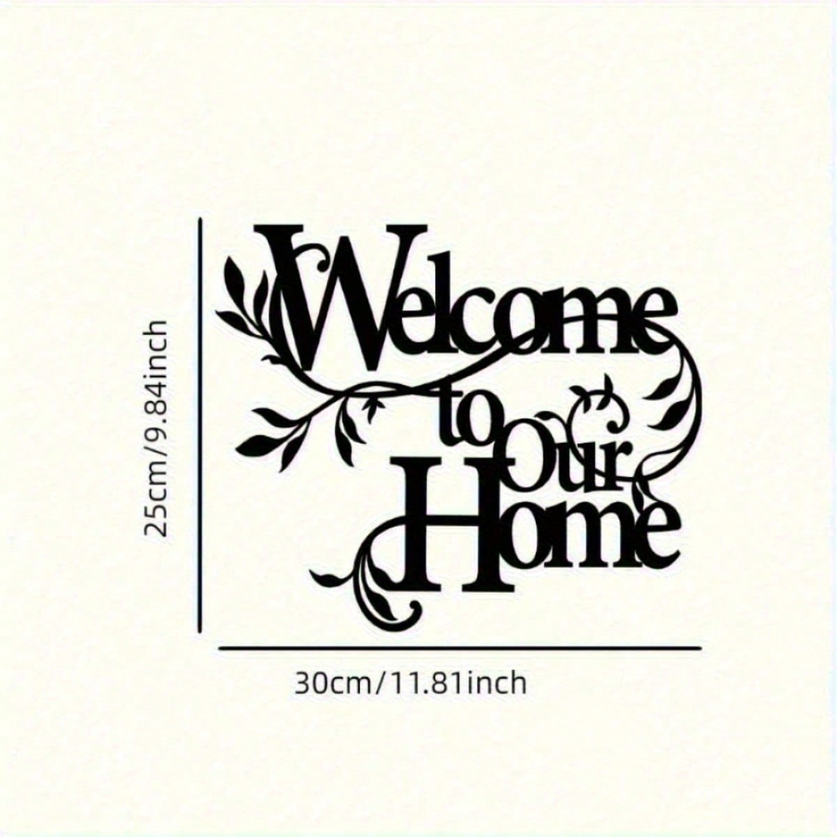 Welcome to Our Home" Metal Wall Plaque - Ready-to-Hang Entryway Sign | Instant Cozy Farmhouse Decor-Heartwarming Entryway & Living Room Decor.Decorative Signs & Plaques