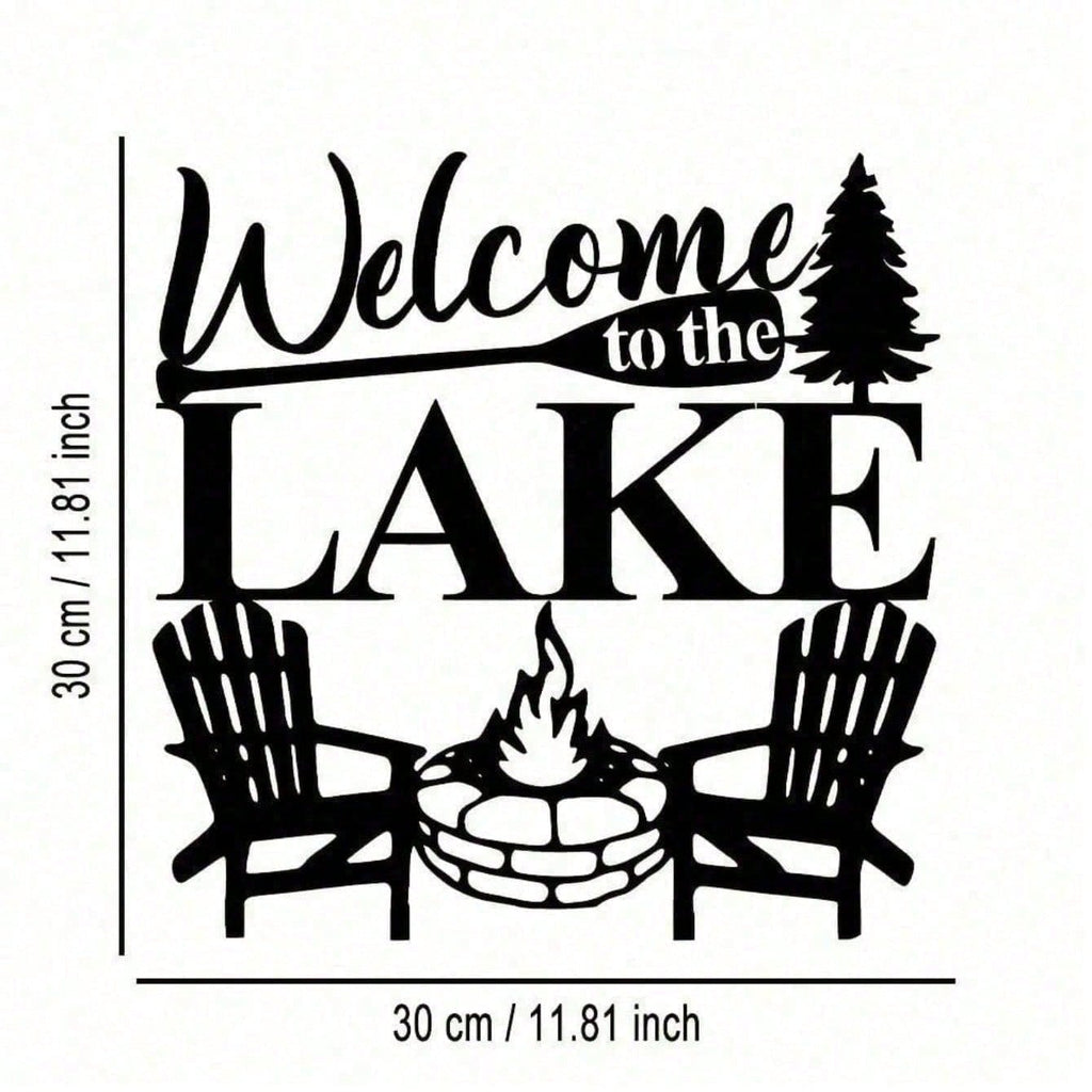 Welcome to Our Home" Metal Wall Plaque - Ready-to-Hang Entryway Sign | Instant Cozy Farmhouse Decor-Heartwarming Entryway & Living Room Decor.Decorative Signs & Plaques