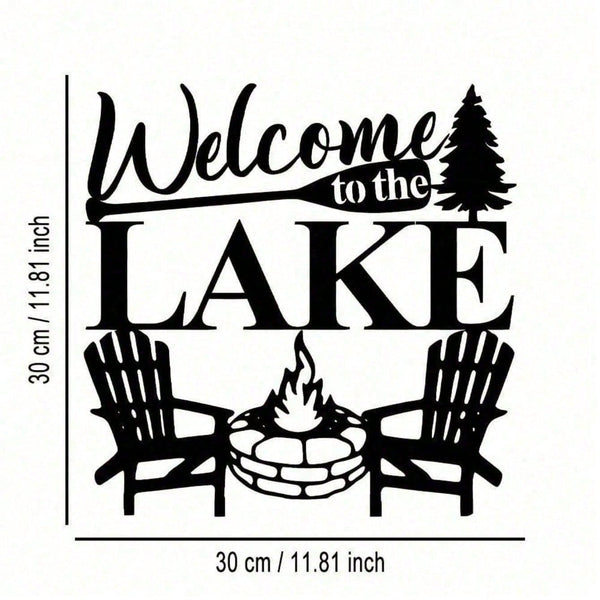 Welcome to Our Home" Metal Wall Plaque - Ready-to-Hang Entryway Sign | Instant Cozy Farmhouse Decor-Heartwarming Entryway & Living Room Decor.Decorative Signs & Plaques
