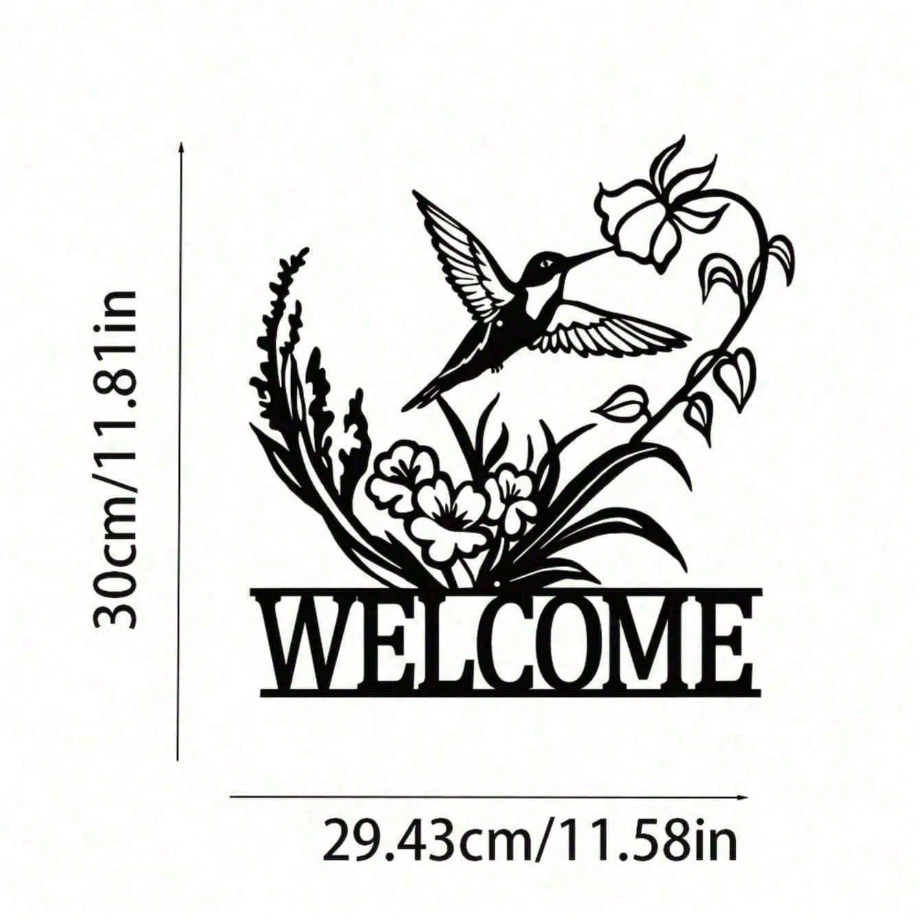 Welcome to Our Home" Metal Wall Plaque - Ready-to-Hang Entryway Sign | Instant Cozy Farmhouse Decor-Heartwarming Entryway & Living Room Decor.Decorative Signs & Plaques