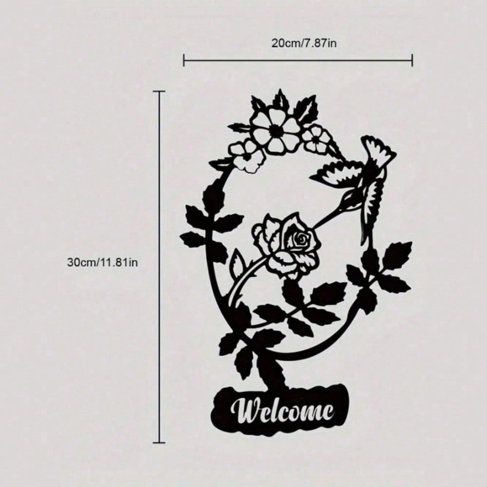 Welcome to Our Home" Metal Wall Plaque - Ready-to-Hang Entryway Sign | Instant Cozy Farmhouse Decor-Heartwarming Entryway & Living Room Decor.Decorative Signs & Plaques