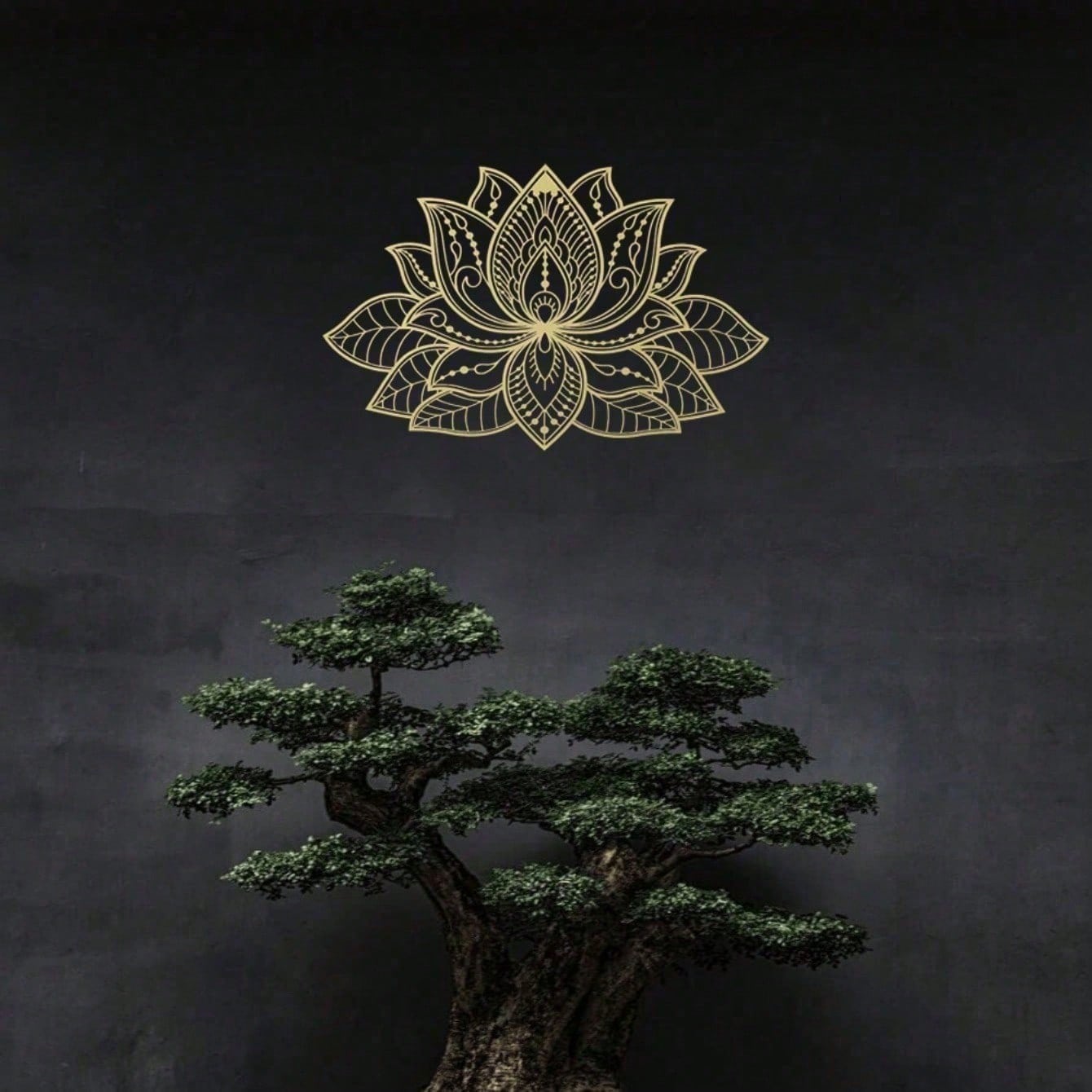 Radiant Lotus Mandala Metal Wall Art - Zen Bohemian Decor for Living Room Bedroom Garden Patio | Meditation Spiritual Sculpture, Halloween Christmas New Year Gift for Men Women