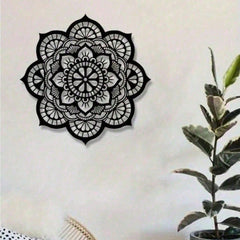 2D Metal Geometric Line Wall Art – Mandala Flower Boho Zen Spiritual Decor, Black Friday Must-Have