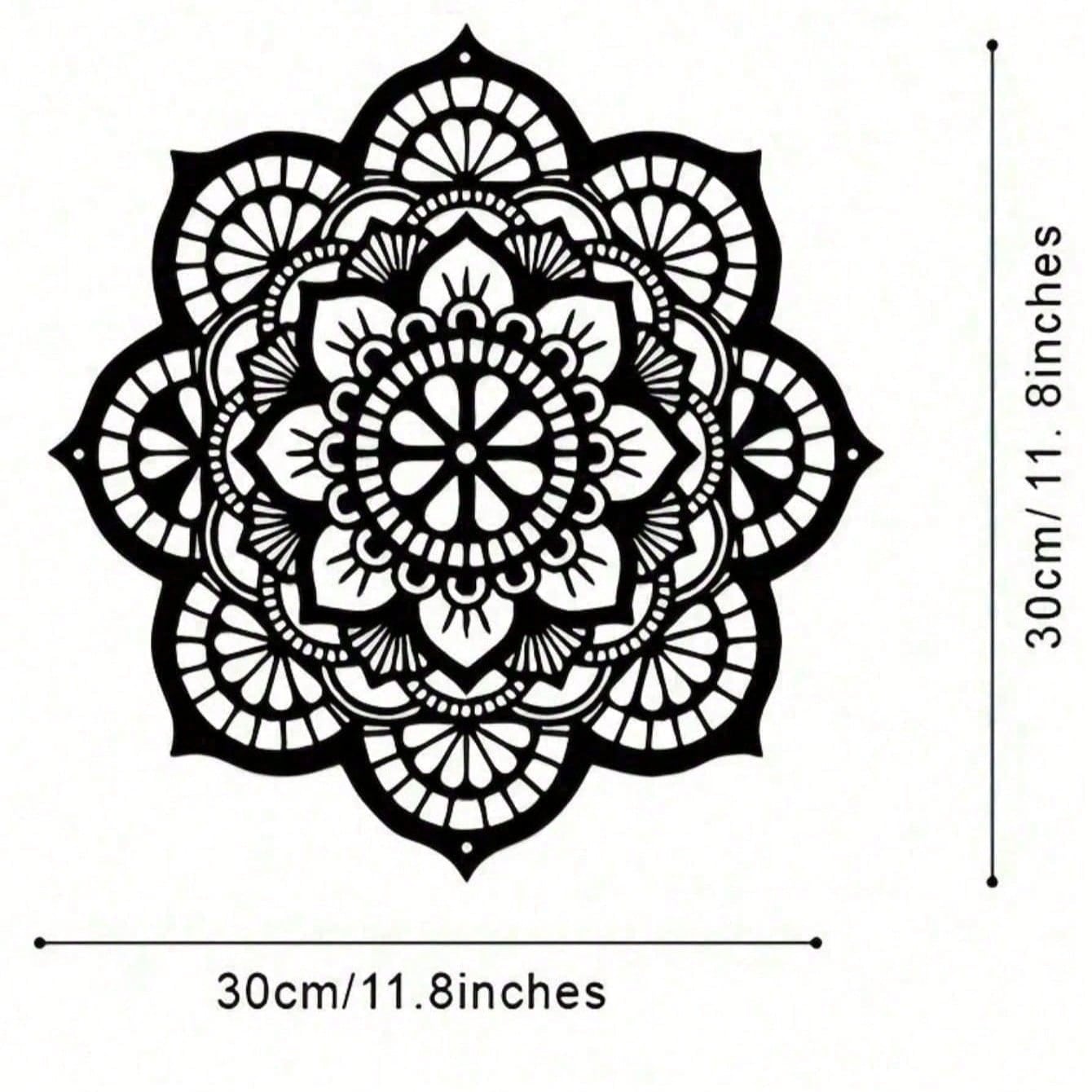 2D Metal Geometric Line Wall Art – Mandala Flower Boho Zen Spiritual Decor, Black Friday Must-Have